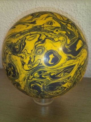 Antique Vintage 100 Old German Bakelite Catalin Ball Yellow Blake Veined Rar 6
