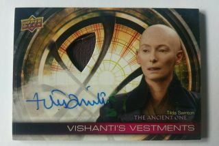 Doctor Dr Strange Costume Autograph Auto Card Vha - Ts Tilda Swinton Ancient One