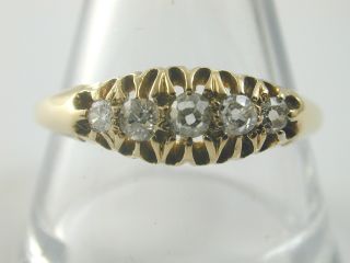 Antique Edwardian Old Mine Diamond Ring 18 Carat 1904 0.  25 Cts Ring Size U 2.  7 G