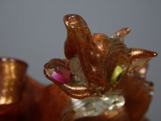 Large Salviati? Murano antique copper aventurine glass dragon ewer/jug 10
