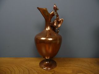 Large Salviati? Murano antique copper aventurine glass dragon ewer/jug 8
