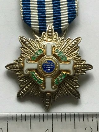 Miniature San - Marino Star Of Order Civil And Military Badge Ordre Medal Orden