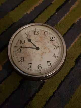 Vintage 1930s Smiths 8 Day Wall Clock.  Office,  Industrial,  Station.  Bakelite.