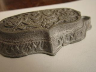 Vintage Cast Iron drawer pulls set of two,  floral pattern 3