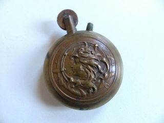 Rare Antique French Wwi Trench Art Pocket Lighter (n15)