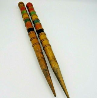 Vintage Antique Croquet Replacement Stakes - Made By South Bend Toy Mfg