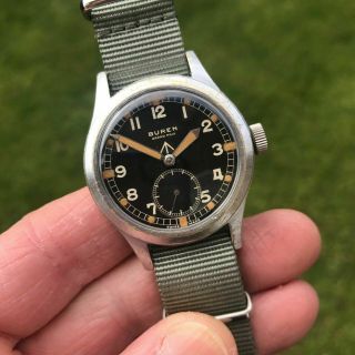 BUREN Grand Prix DIRTY DOZEN - WWW Military Issued WW2 MoD Wrist Watch. 7