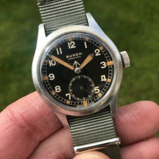 BUREN Grand Prix DIRTY DOZEN - WWW Military Issued WW2 MoD Wrist Watch. 8