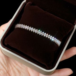 6.  1Ct 100 Natural Diamond 10K Gold Vintage Cluster Bracelet EFFECT 15Ct BWG14 - 6 9