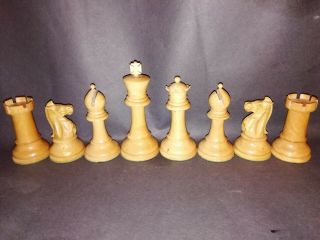 HUGE CLUB SIZE CHESS SET ANTIQUE F H AYRES STAUNTON C 1900 4.  72 INCH KNIGS 2