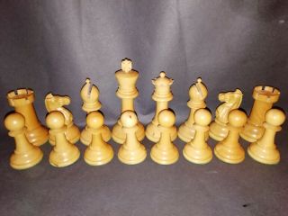 HUGE CLUB SIZE CHESS SET ANTIQUE F H AYRES STAUNTON C 1900 4.  72 INCH KNIGS 3