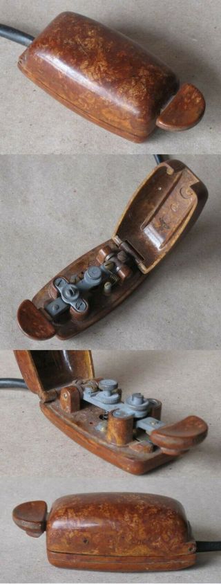 Wwii Vintage Old German Army Military Bakelite Marked Morse Telegraph Key