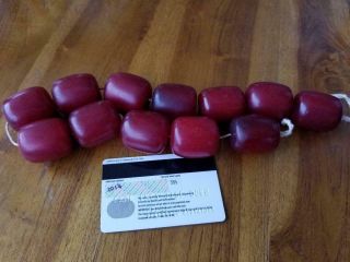 335 g Bakelite cherry necklace (Faturan,  Baltic Amber) imitation antique vintage 10