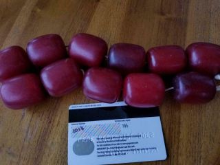 335 g Bakelite cherry necklace (Faturan,  Baltic Amber) imitation antique vintage 11