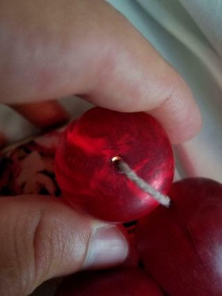335 g Bakelite cherry necklace (Faturan,  Baltic Amber) imitation antique vintage 4
