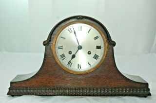 Antique German Mantle Clock With Key For Partial Restoration.