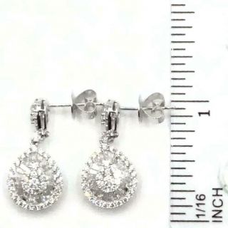 $16,  500 White Diamond Cocktail Earrings 18k Gold 2.  26 ct Certified Natural GEMS 11