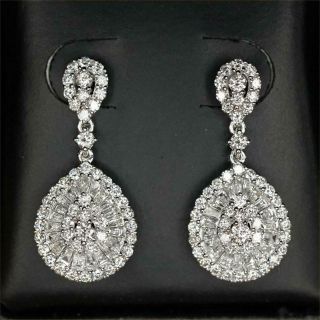 $16,  500 White Diamond Cocktail Earrings 18k Gold 2.  26 ct Certified Natural GEMS 5