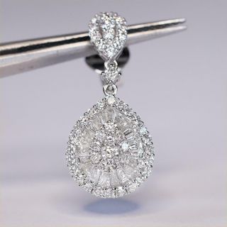 $16,  500 White Diamond Cocktail Earrings 18k Gold 2.  26 ct Certified Natural GEMS 6