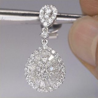 $16,  500 White Diamond Cocktail Earrings 18k Gold 2.  26 ct Certified Natural GEMS 7