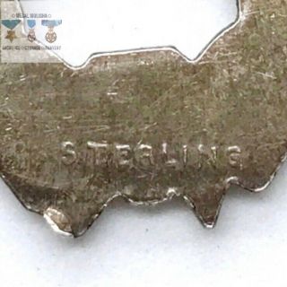 NAMED WWI U.  S.  MARINE CORPS EXPERT RIFLEMAN BADGE “ECA” STERLING SILVER WW1 3