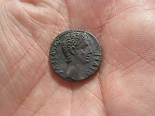 Ancient Roman Silver Denar,  Denarius,  Emperor Octavio,  Scarce Coin,  No Cleaned