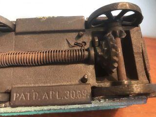 Antique Cast Iron Mechanical Bank – Alfred C.  Rex 1889 – “Motor Bank” 11