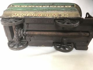 Antique Cast Iron Mechanical Bank – Alfred C.  Rex 1889 – “Motor Bank” 8