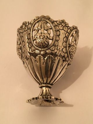 Antique Islamic Turkish Ottoman Silver Zarf