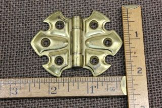 2 Cabinet Door Hinges butterfly 2 x 2 1/2” vintage STANLEY brass old rustic 5
