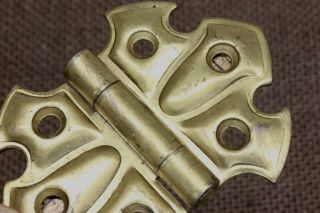 2 Cabinet Door Hinges butterfly 2 x 2 1/2” vintage STANLEY brass old rustic 7