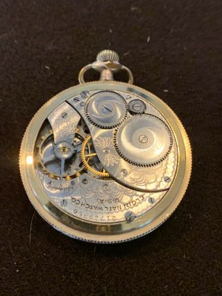 Antique 1919 Elgin 12s 7 Jewel Grade 303 Pocket Watch Runs 2