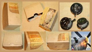 WWII RAF Lenses Set for MkVIII & MKIVb Goggles Microphone & Wiring Loom Box 3