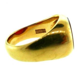 TIFFANY & CO.  14k Yellow Gold & Carnelian Signet Ring Unisex Antique & Rare 8
