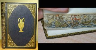 1853 Lays Of Ancient Rome With Exquisite Fore - Edge Painting Binding Antique Book
