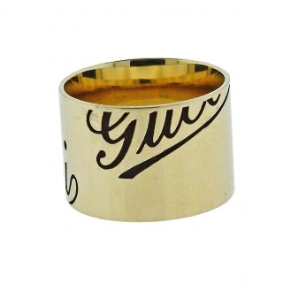 Gucci 18k Gold Wide Band Ring $2360 2