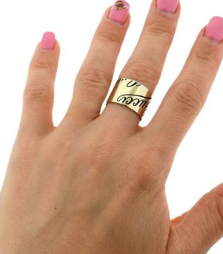 Gucci 18k Gold Wide Band Ring $2360 4