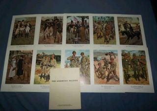 The American Soldier,  Set 3 Of 10 Art Prints,  9 " X 13 " ; Great Uniform & History