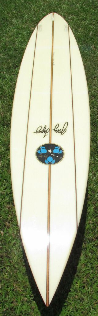 Vintage Gerry Lopez Shaped Signed Lightning Bolt Pipeline Hawaii Gun Surfboard 9