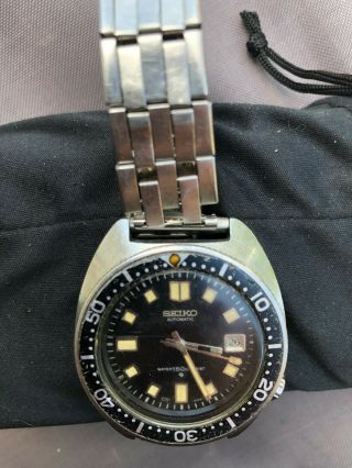 Rare Vintage Seiko Diver 6105 - 8000 Water Proof Watch