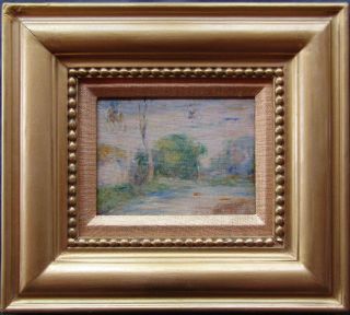 Old Antique French Impressionist Landscape Oil Painting W/ Museum Labels No Res