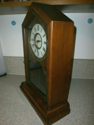 Antique Seth Thomas Mantle Shelf Wall clock with Ornate Pendulum 3