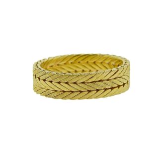 Buccellati 18k Yellow Gold Braided Flexible Band Ring