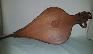 Real Vintage Wooden & Leather Bellows