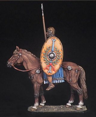 Tin toy soldier 54 mm Elite painting in St.  Petersburg.  Ancient Roman Rider 2