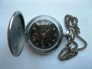 Vintage Pocket Watch Molnija Firebird,  Soviet/ussr,  Russia