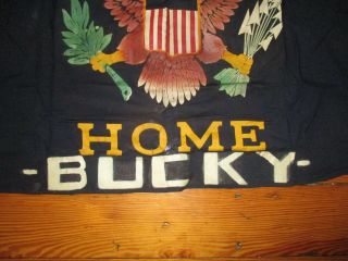WWII Welcome Home (BUCKY) Military Blue Wall Banner/Flag,  PHILA.  PA 3
