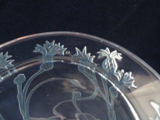 RARE ANTIQUE RENE LALIQUE BORDURE BLUETS VASE MODEL 907 CIRCA 1913 7