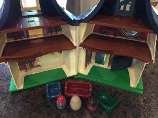 Vintage Weeble Wobble Haunted House Playset 580 Incomplete 1976 Hasbro