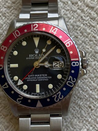 VINTAGE ROLEX GMT - MASTER 1675 PEPSI 12